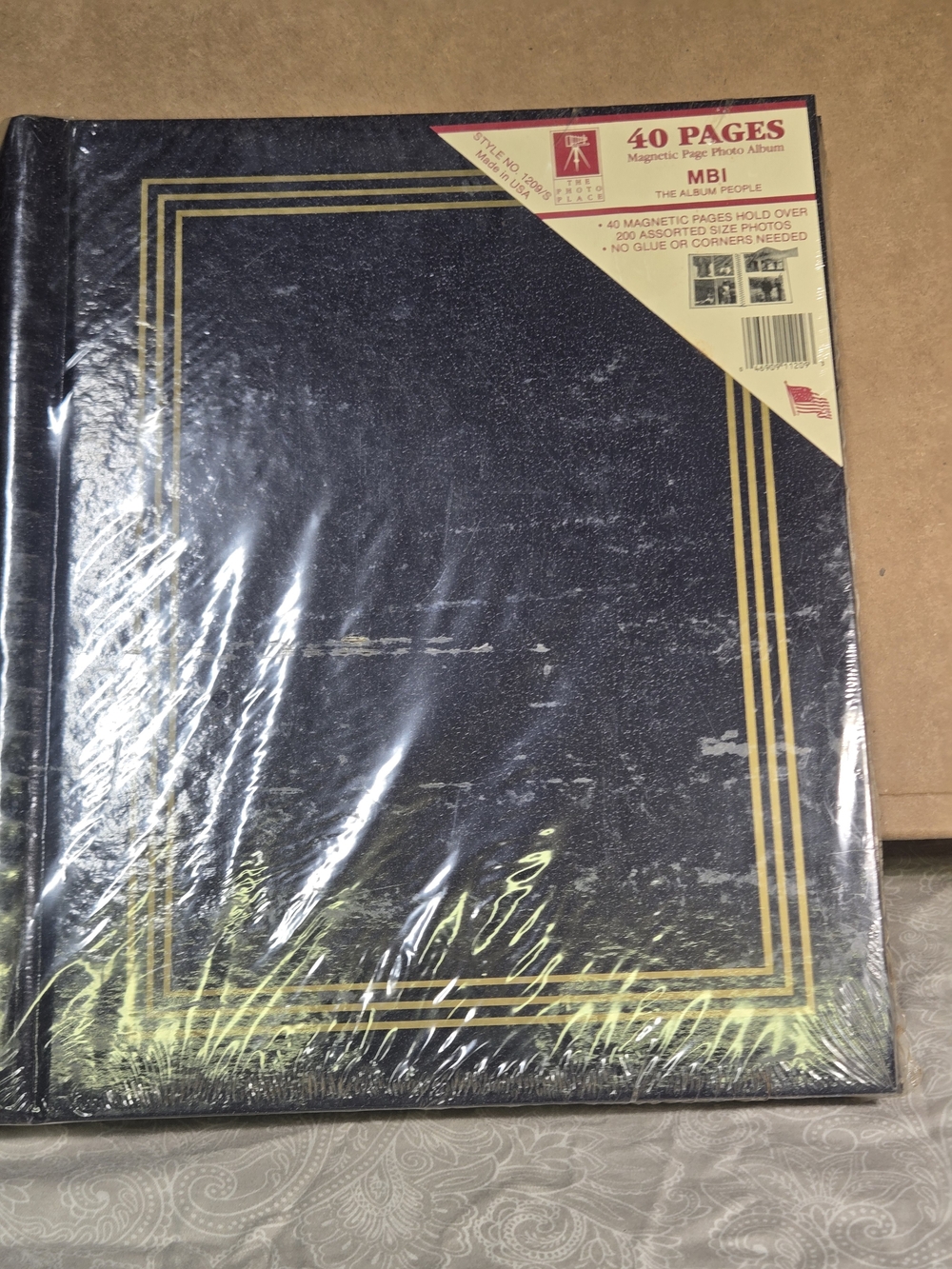 Classic Black & Gold Hardcover Photo Album - 40 Pages